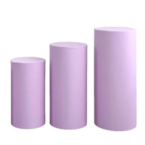 3/5Pcs Cylinder Pedestal Stand Covers Smooth Wrinkle-Resistant Elastic Fabric Easy To Install Plinth Pedestal Stan More