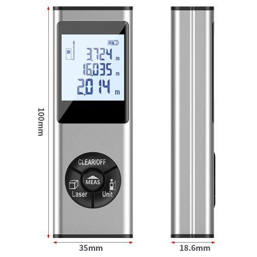 Handheld Laser Rangefinder Distance Meter Area Volumes