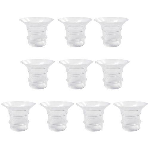 10Pcs Breast Convertor Flange Inserts Breast Shield Convertor Clear NO5119