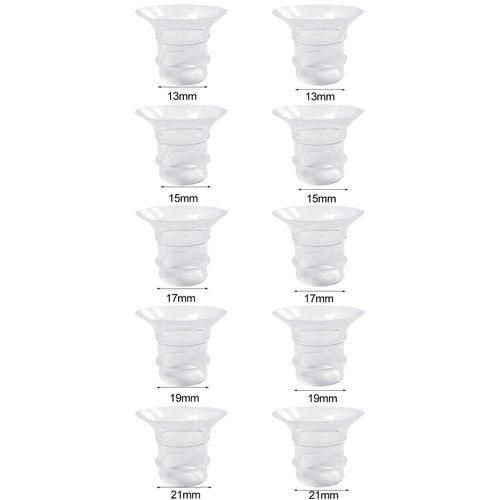 10Pcs Breast Convertor Flange Inserts Breast Shield Convertor Clear NO5119