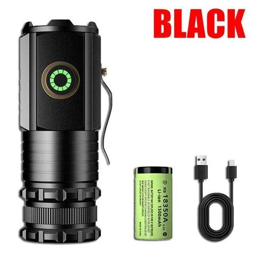 2000LM Powerful LED Flashlight Super Bright Mini EDC Keychain Light USB Rechargeable Torch Camping Lant More