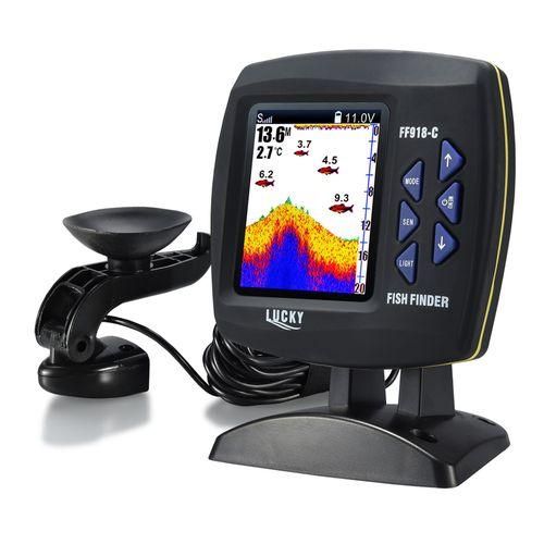 Lucky Fish Finder Wired Transducer Sensor Fishfinder 45 Degrees