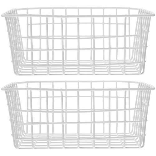2pcs Wire Freezer Organizer Refrigerator Basket Fruit Vegetable Container Wire Freezer Basket