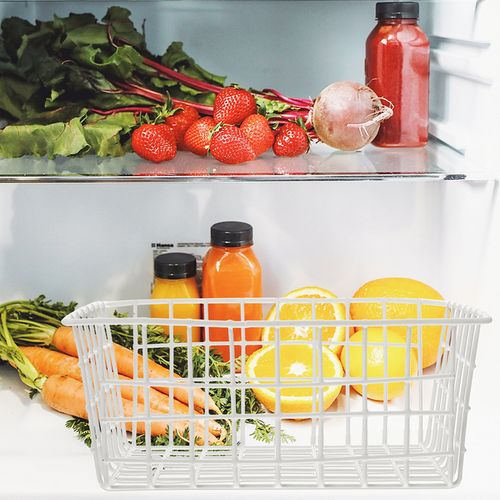 2pcs Wire Freezer Organizer Refrigerator Basket Fruit Vegetable Container Wire Freezer Basket