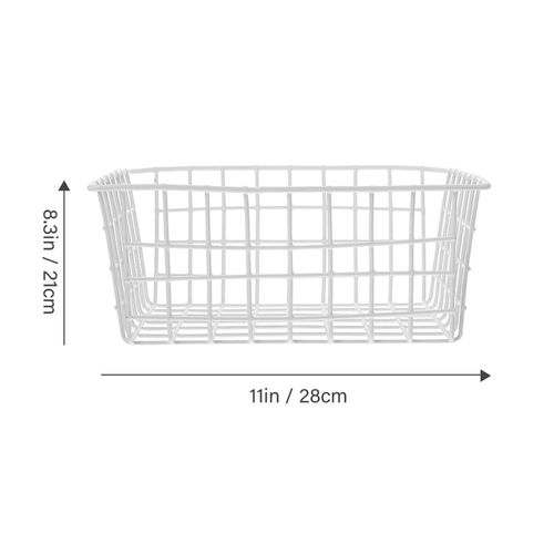 2pcs Wire Freezer Organizer Refrigerator Basket Fruit Vegetable Container Wire Freezer Basket