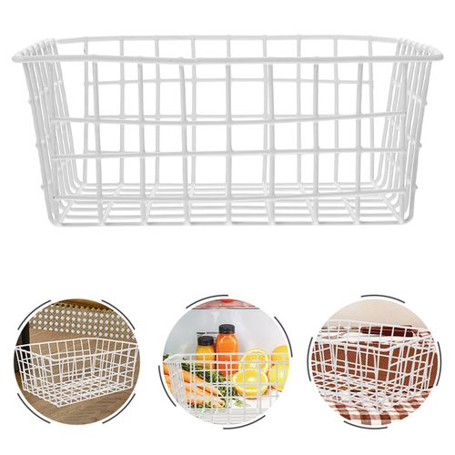 2pcs Wire Freezer Organizer Refrigerator Basket Fruit Vegetable Container Wire Freezer Basket