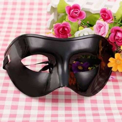 Men Masquerade Costume Ball Half  Mask Sexy Party Dress Black