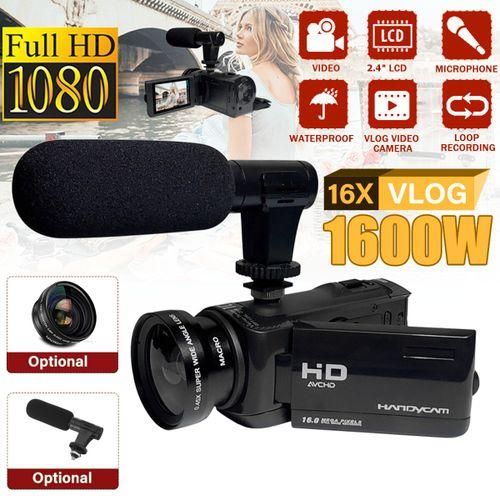 18X Digital Vlog Video Camcorder YouTube Vlogging Camera Recorder  Wideangle Lens