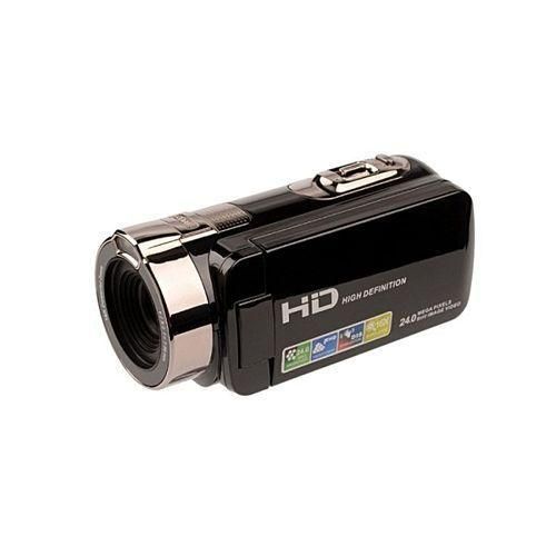24 Megapixels 16X Zoom Full HD Digital Video Camcorder 270 Degree Screen Rotation Portable Camera  Black