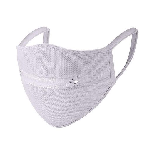 Adult For Drinking Cotton Zipper Opening Shield Face Covering Breathable Mouth Mask Straw Mesh
