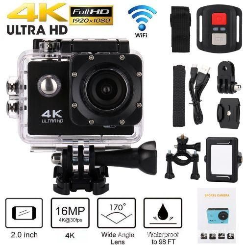 4K WIFI 3D Action Camera 2 LCD Wifi Waterproof Sports Camcorder Go Pro Black