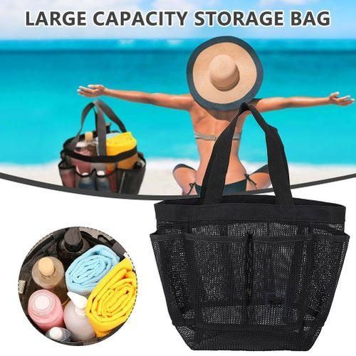 Portable Mesh Shower Bag Large Capacity Quick Dry Beach