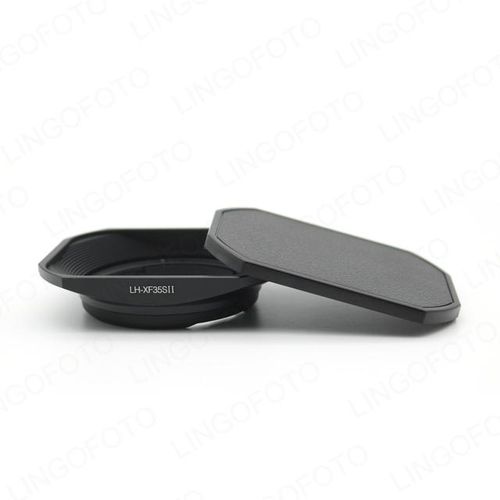 Lh-Jxf35s Ii Metal Square Lens Hood Black Sliver For Fujifilm Fujinon Xf23mm F2 R Wr With Cap