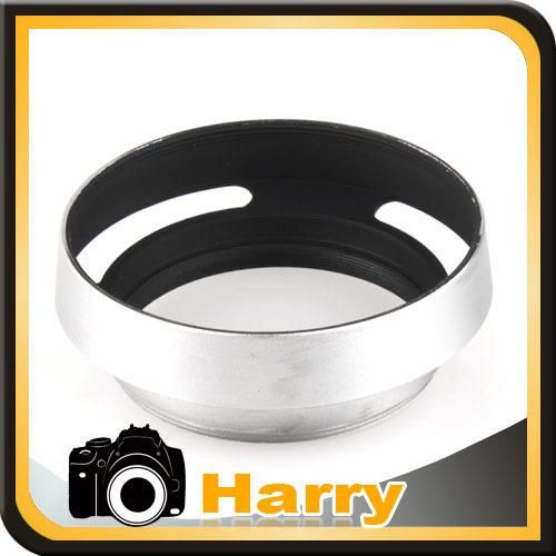 10pcs 37m9mm 40.5mm 46mm 49mm 52 58mm Sliver Metal Tilted Vented Lens Hood Shade For Dslr Camera