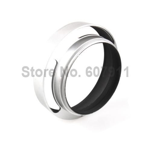 10pcs 37m9mm 40.5mm 46mm 49mm 52 58mm Sliver Metal Tilted Vented Lens Hood Shade For Dslr Camera