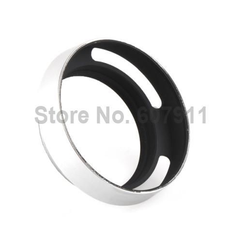 10pcs 37m9mm 40.5mm 46mm 49mm 52 58mm Sliver Metal Tilted Vented Lens Hood Shade For Dslr Camera