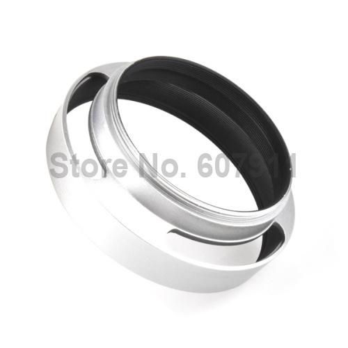 10pcs 37m9mm 40.5mm 46mm 49mm 52 58mm Sliver Metal Tilted Vented Lens Hood Shade For Dslr Camera