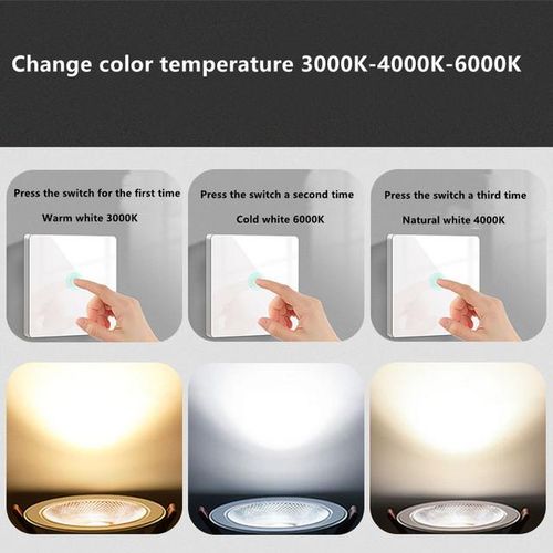 Cct 3000k 4000k 6000k 3-Color Conversion Led Cob Downlight 5w 7w 9w Ceiling Spot 12w 15w 18w 20w Home Decorative Lighting