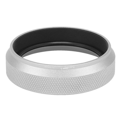 Haoge Luv-X54w Metal Lens Hood With Mc Uv Protection Multicoated Ultraviolet Lens Filter For Fujifilm Fuji X100v Camera Silver