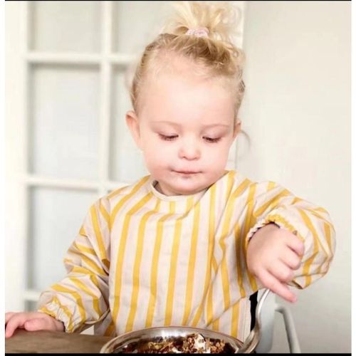 Konges Slojd - Super Soft Waterproof Baby Bibs,Infant Toddler  Sleeve Feeding Bib With Food Catcher,Easy Clean & Washable