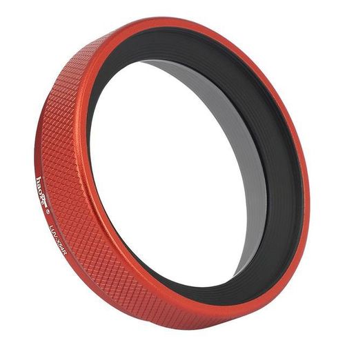 Haoge Luv-X54r Metal Lens Hood With Mc Uv Protection Multicoated Ultraviolet Lens Filter For Fujifilm Fuji X100v Camera Red