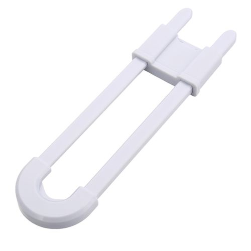 Baby Sliding Cabinet Locks Adjustable U Shaped Baby Safety Locks for Kitchen Bathroom Drawer,5pcs NO5148