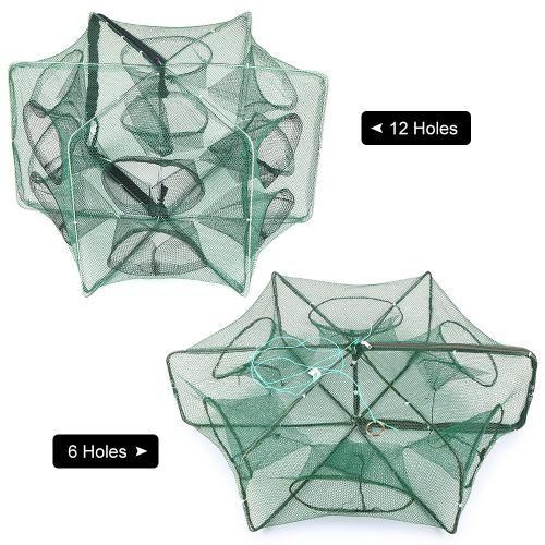 Foldable Fishing Net Hexagon 6 Hole Fishing Net Shrimp Cage