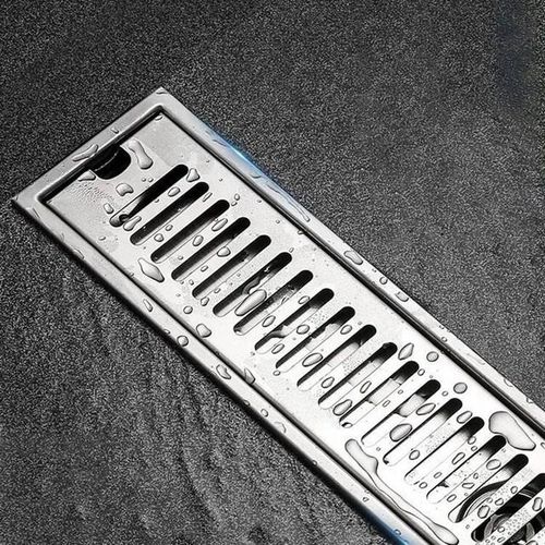 New Rectangular Linear Shower Floor Drain Long Linear Drainage Channel Drain For Hotel Bathroom Kitchen Floor 20cm