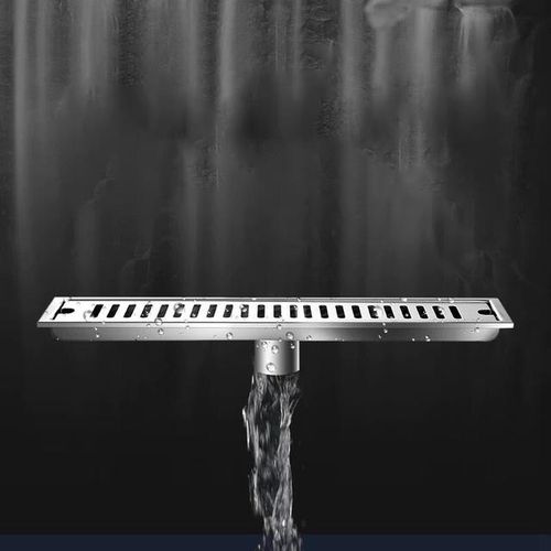 Rectangular Linear Shower Floor Drain Long Linear Drainage Channel Drain For Hotel Bathroom Kitchen Floor 20cm