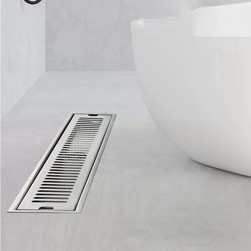 Rectangular Linear Shower Floor Drain Long Linear Drainage Channel Drain For Hotel Bathroom Kitchen Floor 20cm