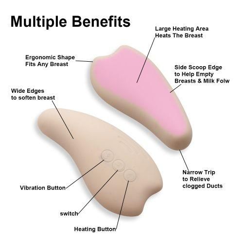 Warming Lactation Massager Soft Silicone Breast Massager