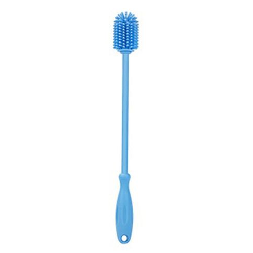 Silicone Bottle Brush Cleaner Long Handle for Cleaning Water Bottle Glasses Coffee Mug Baby Bottle Household New,Dark Blue NO5148