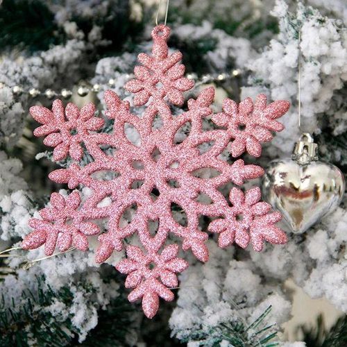 Christmas Balls Snowflake Pendants Christmas Tree Hanging Ornaments for Home Xmas New Year's Festival Decor
