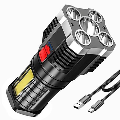 5 LED Super Bright Flashlight Rechargeable Outdoor Multi-function Waterproof Led
