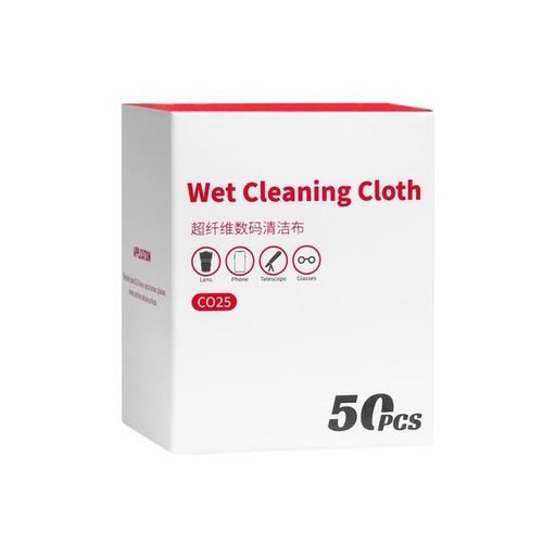 Ulanzi Co25 50 Pcs High Density Cleaner Microfiber Wet Cleaning Cloth 10*10cm For Camera Lens Smartphone Glasses Screen Wipes