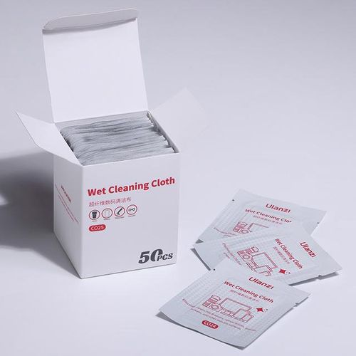 Ulanzi Co25 50 Pcs High Density Cleaner Microfiber Wet Cleaning Cloth 10*10cm For Camera Lens Smartphone Glasses Screen Wipes