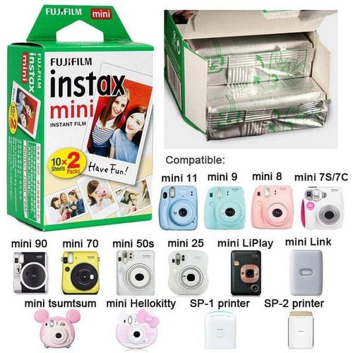 New 10-100 Sheets Fujifilm Instax Mini Film White Edge Photo Paper For Mini Liplay 12 11 9 8 40 70 90 Link Instant Camera Evo