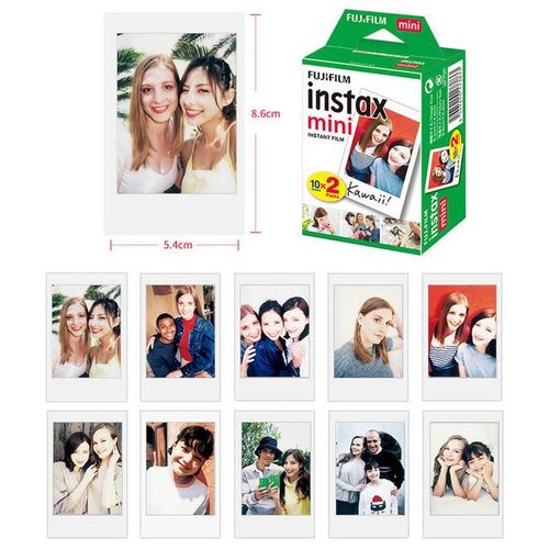 New 10-100 Sheets Fujifilm Instax Mini Film White Edge Photo Paper For Mini Liplay 12 11 9 8 40 70 90 Link Instant Camera Evo