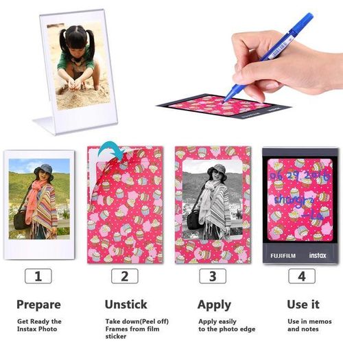 Fujifilm Instax Mini 12 11 9 8 Camera Accessories Mini Film Photo Album Wall Hang Picture Paper Frames Stickers Mark Pen Bundles