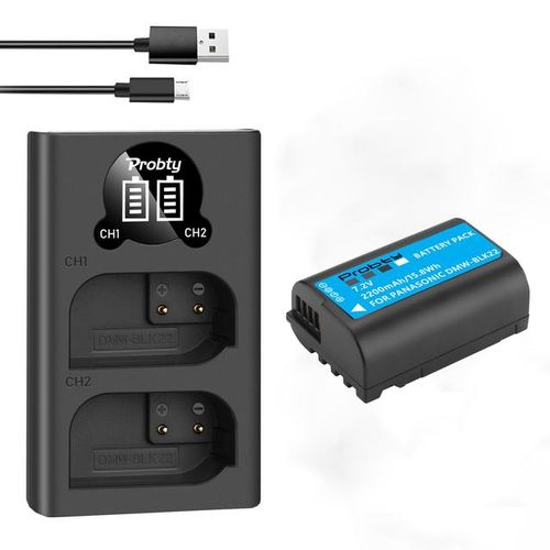 2200mah Dmw-Blk22 Dmw-Blk22 Replacement For Panasonic Lumix Dc-S5 Dc-S5 Ii Dc-S5 Iix Gh5 Ii Gh6 S5ii S5m2 Gh5m2