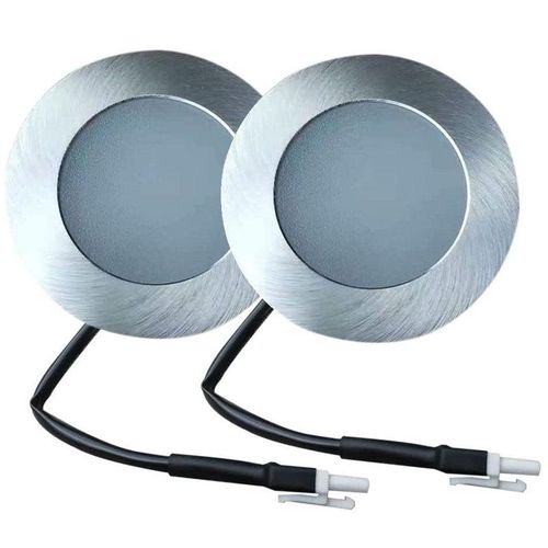 2x 50mm Cooker Range Hood LED 40mm Hole 12V DC Mini Smoke Ventilator Lamp Bulb Cupboard Shelf Bathroom Mirror