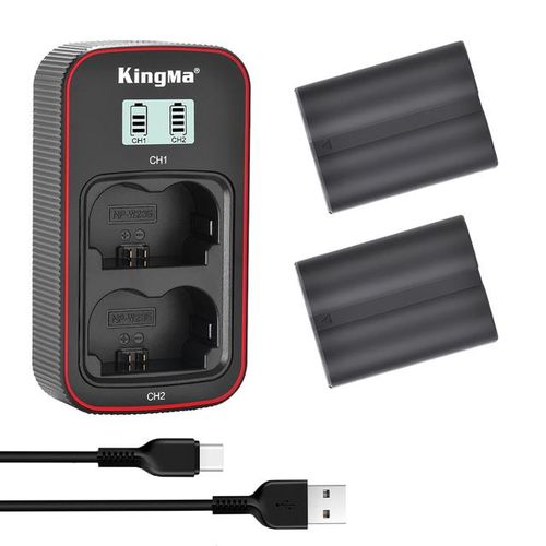 Kingma Np-W235 Rechargeable Usb Lcd Dual Charger Kit For Fujifilm Gfx50sii 100s X-T4 Xt4 Camera Np W235 Charger