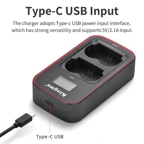 Kingma Np-W235 Rechargeable Usb Lcd Dual Charger Kit For Fujifilm Gfx50sii 100s X-T4 Xt4 Camera Np W235 Charger