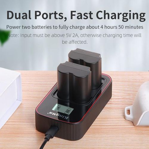 Kingma Np-W235 Rechargeable Usb Lcd Dual Charger Kit For Fujifilm Gfx50sii 100s X-T4 Xt4 Camera Np W235 Charger