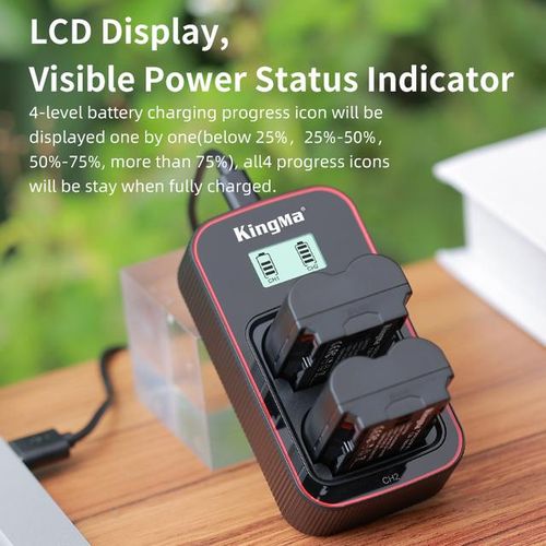 Kingma Np-W235 Rechargeable Usb Lcd Dual Charger Kit For Fujifilm Gfx50sii 100s X-T4 Xt4 Camera Np W235 Charger