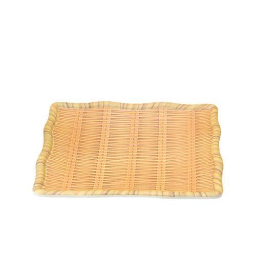 Smooth Bamboo Plate Bamboo Style Round Plate for Hotpot Restaurant Bbq I
