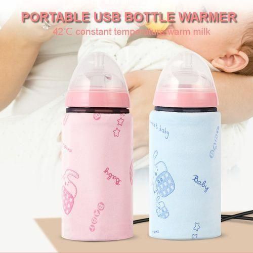 Baby USB Bottle Warmer Portable Thermal Kids Feeding Milk Bag Outdoor Keep Warm Pink Package 1