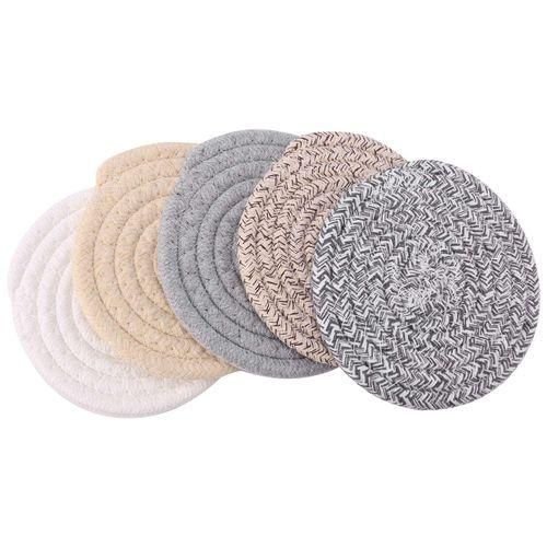 915 Generation Round Cotton Braided Table Place Mats NonSlip Table Mats 5