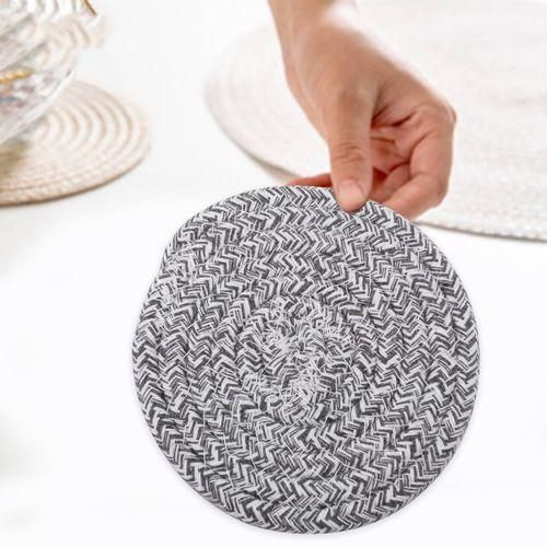 915 Generation Round Cotton Braided Table Place Mats NonSlip Table Mats 5