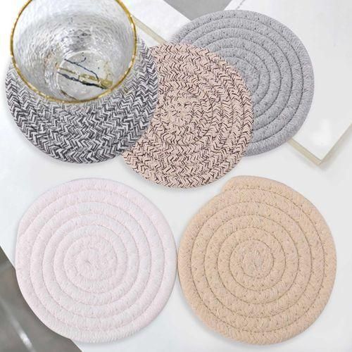 915 Generation Round Cotton Braided Table Place Mats NonSlip Table Mats 5